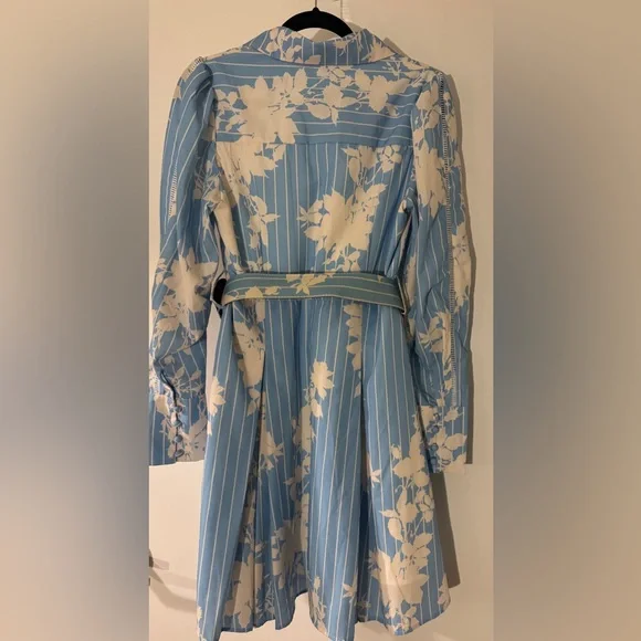 Beulah dress - inspired by safiyaa Oksana Pale Blue & White Short Dress - Picture 11 of 11